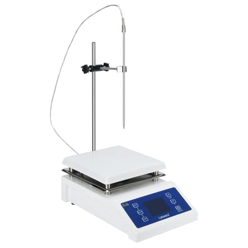 Image of Labasics Magnetic Stirrer with Digital Display, Max Capacity 5L 200-2000 RPM Magnetic Stirrer with 19x19 cm Ceramic Hot Plate and Temperature Sensor Probe, Max 350℃, Rated Power 600W, 220V/50HZ