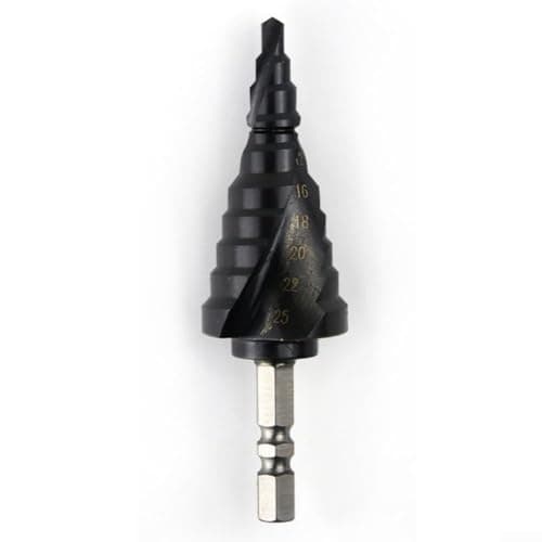Image of Cobalt Step Drill 4-25mm Hex Shank Spiral Pyramid Reamer for Metal Steel Aluminum Alloy Anti-Slip High-Speed Precision Cutting Tool
