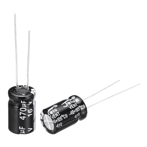 Image of sourcing map 470uF 16V 8x12mm Electrolytic Capacitor, Radial Leads Aluminum Capacitors for TV, LCD Monitor, VCD, 15Pcs