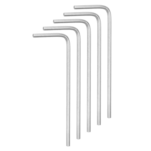 Image of sourcing map 5pcs Hex Key Wrench 1.5mm L-Shape Hexagon Metric Wrenches Chrome Vanadium Steel Repairing Tool for Home Repair, Silver Tone