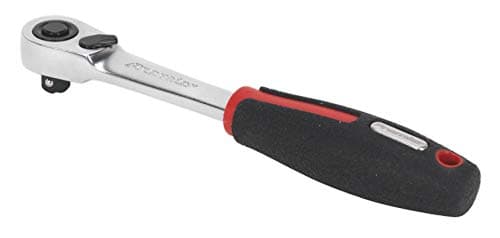 Image of Sealey Ak8980 Ratchet Wrench 1/4In Sq Drive Compact Head 72T Flip Reverse