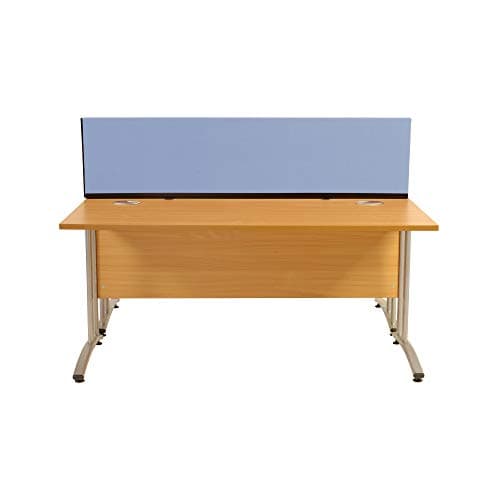 Image of Panelwarehouse Straight Desk Divider Partition Screens Desktop - 5 Widths & 11 Double Sided Pinnable Fabric Colours (Crystal, 1200mm x 400mm)