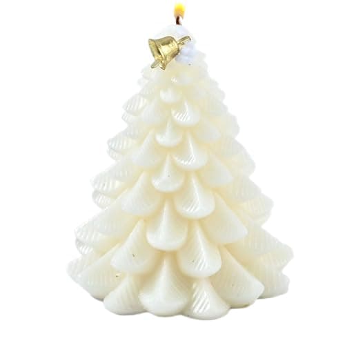 Image of Krmoau Christmas Candles - Tree Shaped Decoration with Long Burning Time | Scented Candles for Home - For Christmas, Halloween, Party, Holiday, Wedding, Autumn, Winter