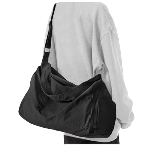 Image of Small Gym Bag for Women Men, Sport Duffle Lightweight Crossbody Bags, Weekender Bags with Shoe Compartment Adjustable Strap Carry On, Tote Bag for Yoga, Dance, Tennis, Travel