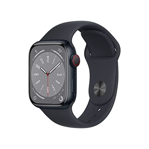 Image of Apple Watch Series 8 (GPS + Cellular, 41MM) Midnight Aluminium Case with Midnight Sport Band (Renewed)