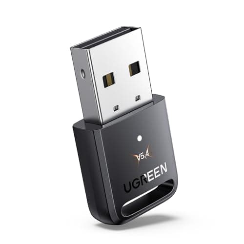 Image of UGREEN Bluetooth 5.4 Adapter for PC, USB Bluetooth Dongle Receiver, EDR and BLE Modes, Long Range, Plug & Play, Mini-Sized, Supports Windows 11/10/8.1 for Controller, Headphone, Keyboard, Mouse etc.