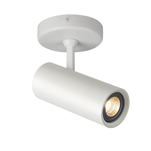 Image of Aisilan White Single Spotlight Dimmable Adjustable Spot Lights Indoor GU10 Rotatable Individual Spotlights for Ceiling or Wall Mounted (LED 7W Bulb Included)