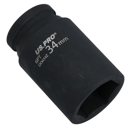 Image of 34mm Metric 3/4 Drive Double Deep Impact Socket 6 Sided Single Hex Thick Walled