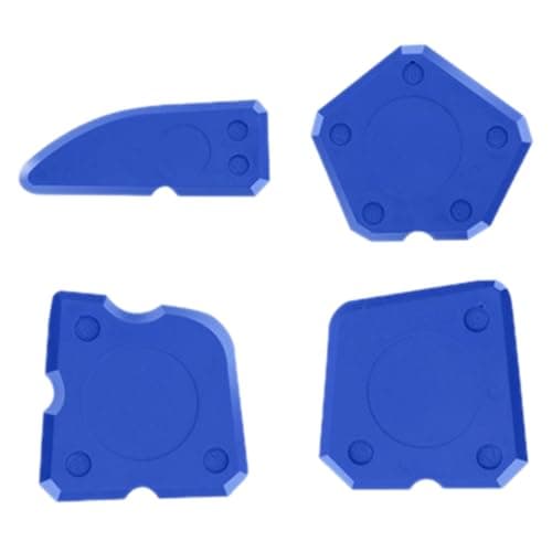 Image of Sealant Profiling Finishing Tool, Fugi Kit, 4 Piece Silicone joint Smoother Portable Blue Former Sealant Caulking Tool Kit, Multi-Edge Applicator Mastic Suitable for Kitchens, Bathrooms, tile
