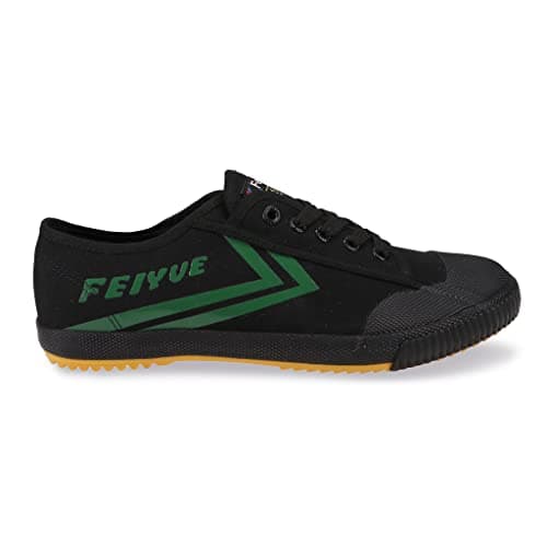 Image of Feiyue Unisex FE LO 1920 Canvas Sneaker, Black/Green, 7 UK