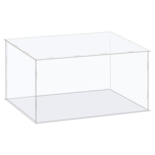 Image of sourcing map Acrylic Display Case Box Clear Dustproof Protection Showcase 41x26x21cm for Collectibles Display