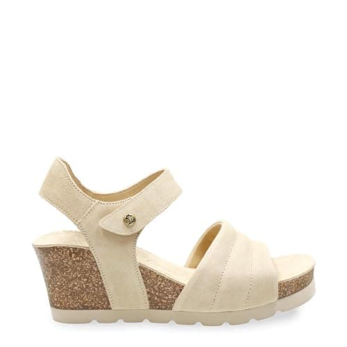 Image of Panama Jack Women's Valley B2 Wedge Sandal, Beige, 8 UK
