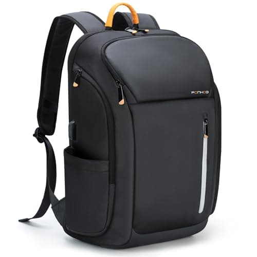 Image of Ponhog Laptop Backpack for Men - 18.4 Inch Large Travel Backpack,40L Tech Backpack with USB Charging Port Anti-Theft Pocket,900D Smart Rucksack for College Business Work Overnight Black