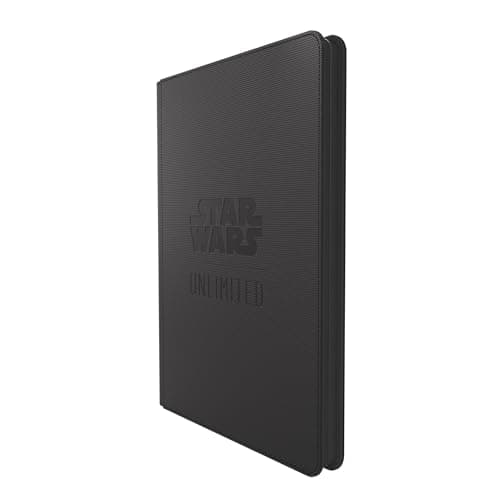 Image of Gamegenic | Star Wars: Unlimited Card Game - Zip-Up Album 18-Pocket - Black | Trading Card Accessory | Ages 12+