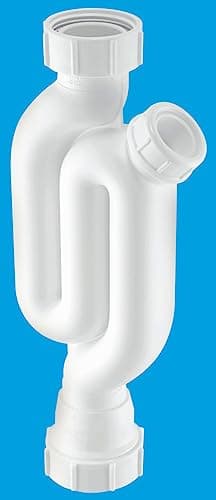 Image of McAlpine X10 Straight Through Bottle Trap 75mm Seal Cleaning Eye Sink Waste Compression Connection 32mm Metric Measurement Equiv. 1¼"