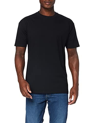 Image of Build Your Brand Men's Heavy Oversize T-shirt T Shirt, Black, 3XL UK