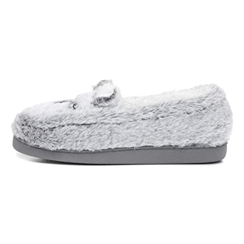 Image of The Slipper Company Womens Moccasin Slipper - Size 3 UK - Grey