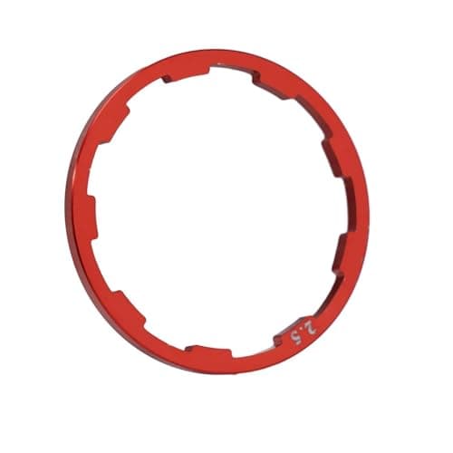 Image of ATEHDEN Bicycle Flywheel Hub Washer Spacer Cassette Gasket Aluminum Alloy Bicycle Hub Washer Bottom Bracket Spacer flywheel Remover Flywheel Tools(Red 2.18mm)