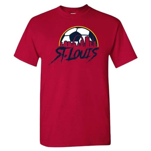 Image of City Soccer Skyline Men's Fan Apparel, St Louis - Cardinal Shirt, XL