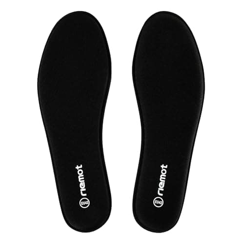 Image of riemot Memory Foam Insoles for Men and Women,Replacement Shoe Inserts for Sports Shoes,Trainers,Sneakers,Work Boots, 10, Men Black