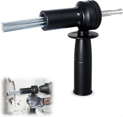 Image of Air Needle Scaler Attachment, With 18Pcs Hardened Steel Needles, Anti Slip SDS Shank Air Hammer Adapter For Metalworks, Rust, Weld & Paint Remover, Concrete/Masonry/Tile Surface Cleaner