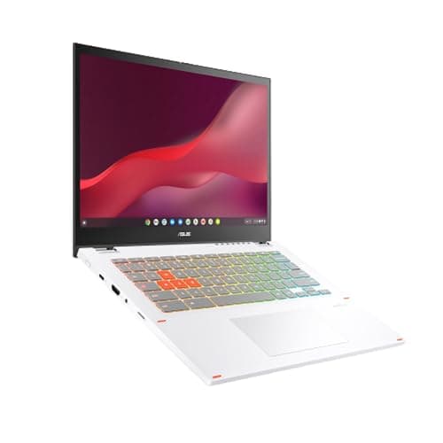 Image of ASUS Chromebook Vibe CX34 Flip: Cloud Gaming Laptop with Stylus, 14" 144Hz Touch Display, Intel® Core™ i5-1235U, 256GB SSD, 8GB RAM, ChromeOS, Pearl White