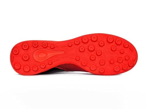 Image of Sega Aston Astro Turf Men’s Football Boots Artificial Grass Trainers Indoor and Outdoor Comfortable Grip Cushioned (Red Studs, UK Footwear Size System, Adult, Men, Numeric, Medium, 9)