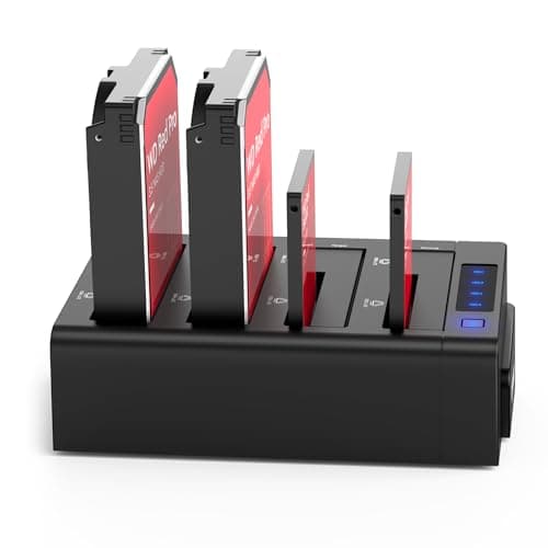 Image of ORICO 40TB USB 3.0 to SATA I/II/III 4 Bay External Hard Drive Docking Station for 2.5 or 3.5 inch HDD, SSD with Hard Drive Duplicator/Cloner Function [4 x 10TB]-6648US3