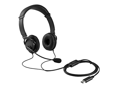 Image of Kensington USB Hi-Fi Headphones with Mic and Volume Control, Features Rotating Noise-Cancelling Microphone, Adjustable Universal Headband Fits All Ages (K33065WW)