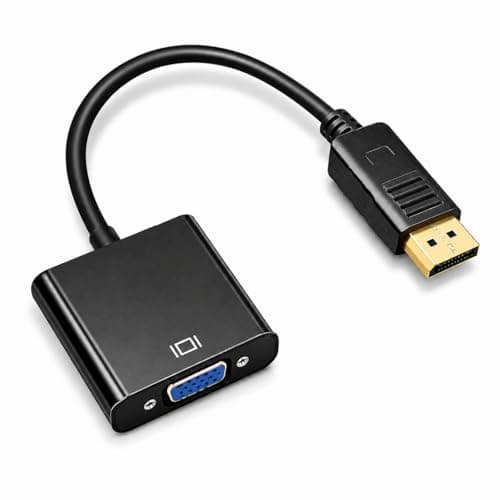 Image of Hawpasy DisplayPort to VGA Adapter, Gold-Plated DP to VGA Adapter, HD Video Converter, Supports Male to Female 1080P Connectors, DisplayPort Input to VGA Output Adapter Aluminium Shell VGA Adapter