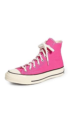 Image of Converse Chuck 70 Hi Unisex Casual Trainers in Pink - 4 UK