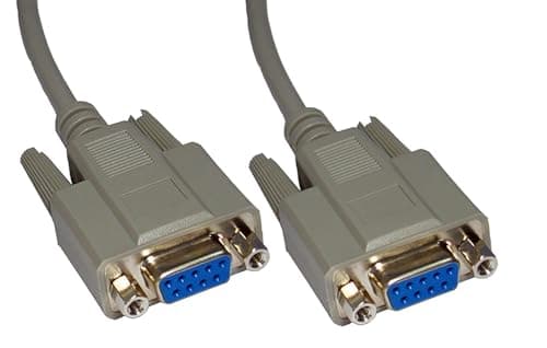 Image of rhinocables Serial Null Modem Cable 9 Pin DB9 Female - DB9 Female RS232 For Computer EGA Monitor TV Box Programming Flashing Updating Firmware '2m'