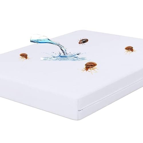 Image of IMFAA Fully Zipper Encasement Anti Bug Bed & Anti allergy 100% waterproof Mattress Protector/full Cover (Single(90x190+40) Cm)