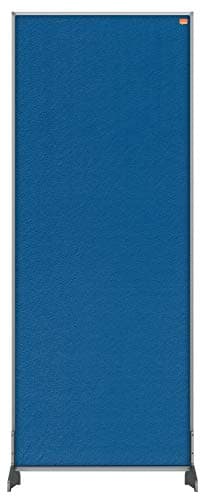 Image of Nobo Impression Pro 1.8 m Hgh Desk Divider, Felt Surface, Blue, 400 x 1000 mm, 1915509