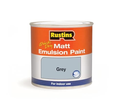 Image of RUSTINS Matt Emulsion Paint Grey 250ml