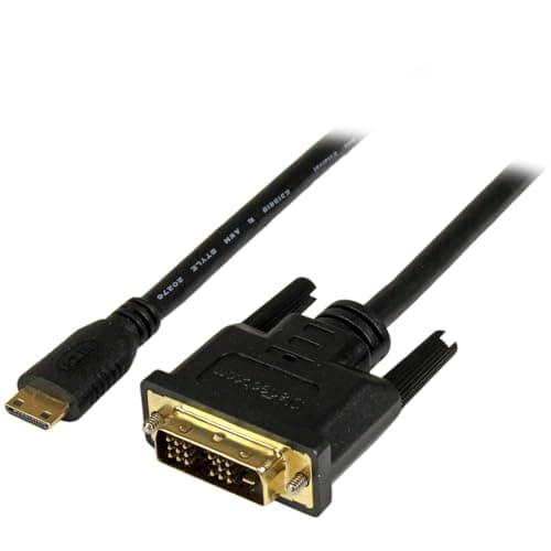 Image of StarTech 2m Male to Male Mini HDMI to DVI-D Cable, Black