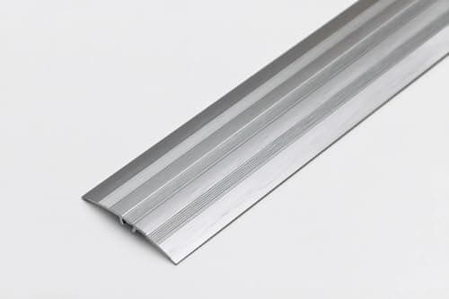 Image of Aluminium Door Bars Threshold Strip 47 mm x 930mm Transition Trim Laminate Tiles Levelling 5in1 Installation System TMW Profiles (Brushed Silver)