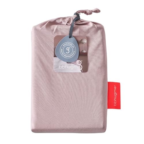 Image of bbhugme Pregnancy Pillow Cover - Cotton Jersey Fabric - Fits Pregnancy Pillow for Side Sleeping - Cover Only, Pregnancy Pillow Sold Separately, Dusty Pink
