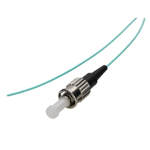 Image of kenable OM4 Fibre Optic ST Pigtail Simplex MM 50 125 Splicing LSZH Cable 1m Aqua [1 metres]
