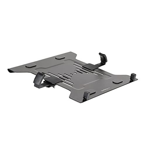 Image of StarTech.com VESA Laptop Tray - Adjustable Monitor Arm Laptop Tray Secures Notebooks (4.5kg / 9.9lb) - 75x75 & 100x100 VESA Mount Holes - Ventilated - For Monitor Desk Mounts/Stands (LAPTOP-ARM-TRAY)