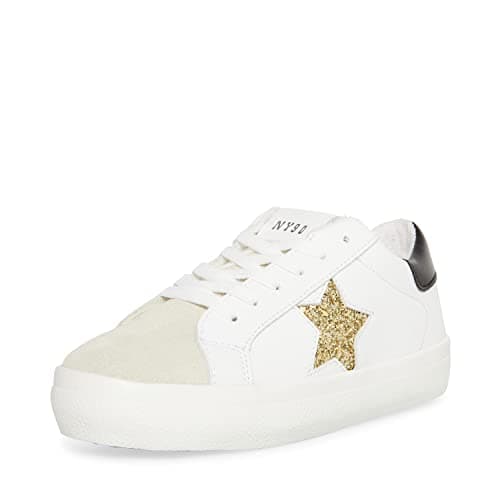 Image of Steve Madden Women's Starling Sneaker, Gold Glitter, 6.5 UK