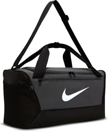 Image of NIKE DM3976-026 NK BRSLA S DUFF - 9,5 (41L) Gym Bag Unisex Adult FLINT GREY/BLACK/WHITE Size MISC