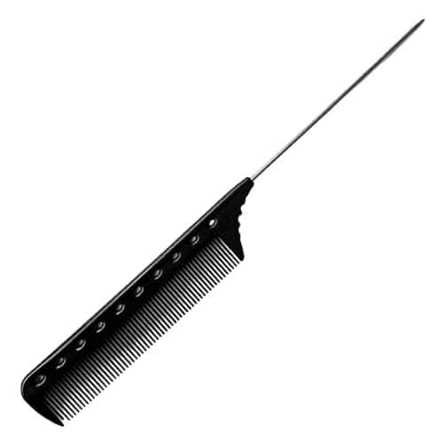 Image of KinetiCore 22.5cm Carbon Black Pin Tail Comb, 220℃ Heat Resistant Professional Winding Tail Comb for Salon Backcombing, Perm Winding, Tint Foiling & Hair Styling