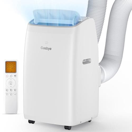 Image of Gasbye Portable Double Hose Air Conditioning Complete DC Inverter Compressor, Energy Saving 13.6 CEER, Low Noise (45 dB), Refreshes Room to 500
