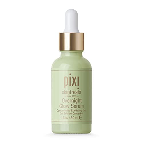 Image of Pixi Overnight Glow Serum | Glycolic Acid Exfoliating Serum for Radiance | Helps Reduce Fine Lines & Sun Spots | With Aloe, Cucumber & Nourishing Vitamins | 1.01 fl. oz/ 30 ml