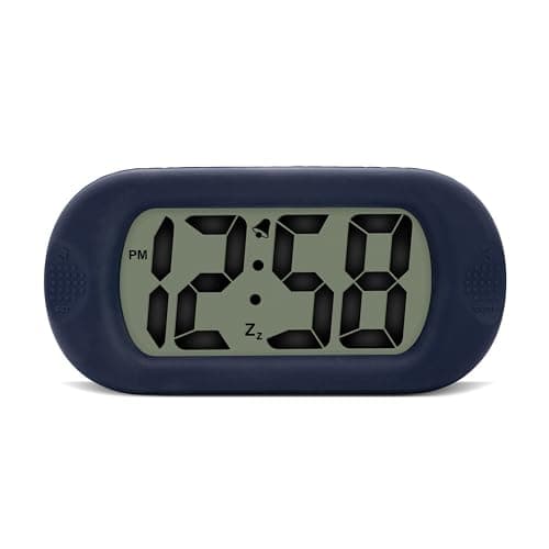 Image of Acctim Silicone Digital Alarm Clock Smartlite® Crescendo Alarm Easy Read Jumbo Display Silicone Case Dark Blue