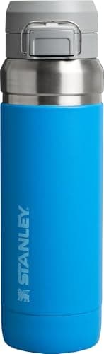Image of Stanley Quick Flip GO Water Bottle 36 oz | Push Button Lid | Leakproof and Packable for Travel and Sports | Insulated Stainless Steel | BPA-Free | Azure