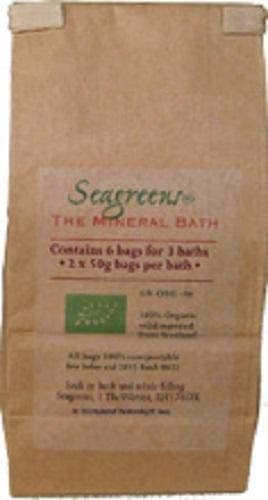 Image of Seagreens The Mineral Bath, 6 Organic Seaweed Soak Bags (300g) for Relaxation and Skin Wellness - Vegan, Compostable, Additive-Free
