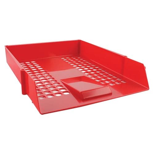 Image of Q-Connect Letter Tray Plastic Red