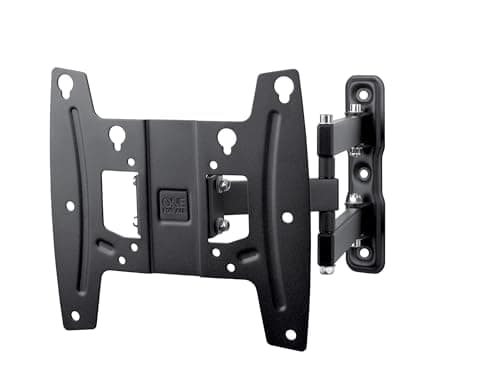 Image of One For All Full Motion TV Bracket – Swivel (180°) Tilt (15°) Wall Mount – Screen size 19-43 Inch - For All types of TVs – Max Weight 30kgs – VESA 75x75 to 200x200 - WM4251, Black